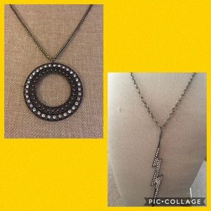 2(two) 18 inch bling necklaces antique gold $30